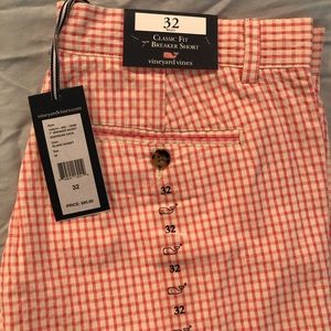 Vineyard vines men’s breaker shorts 7” 32 gingham
